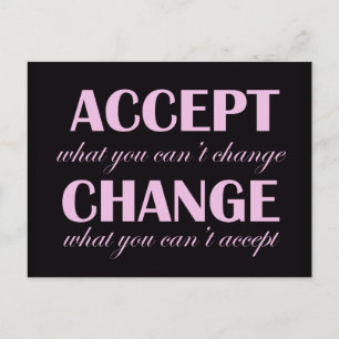 Aceptar vs cambiar - postal motivadora