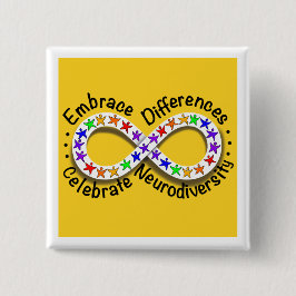 "Acepten Diferencias, Celebren..." Pin de botón
