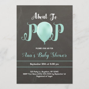 Acerca de la invitación a Baby Shower en globo pop