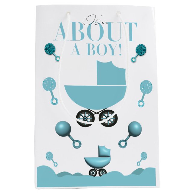 Acerca de un niño Baby Shower Invitar bolsa de reg (Anverso)
