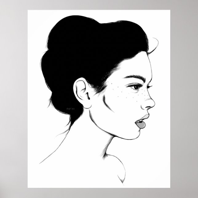 Acerca del Arte Chica Imprimir Moderno (Frente)