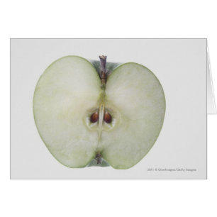 Acercamiento de una manzana de hembra en rodajas