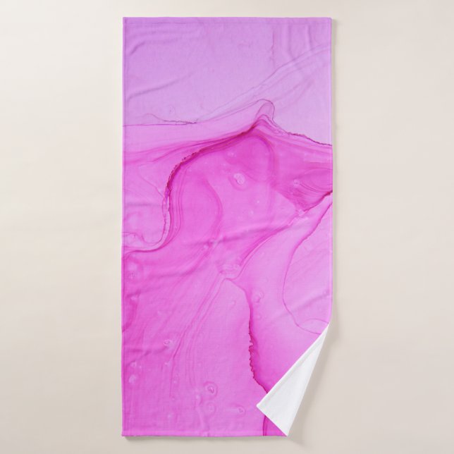 Acercar la pintura abstracta de tinta de alcohol.  (Toalla de baño)