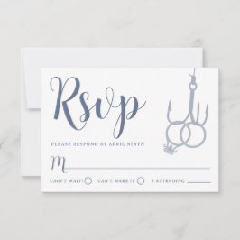 Acero de tarjeta RSVP para Bodas de anzuelo de pes