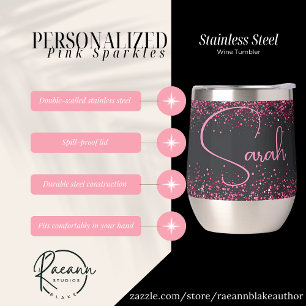 Acero Inoxidable con Destellos Rosados Personaliza