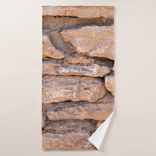 Acient brick wall. Grunge brick wall background. B (Toalla de baño)