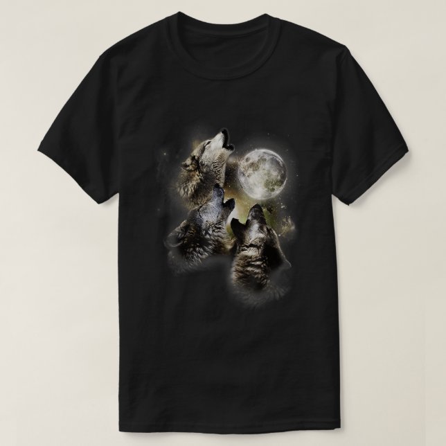 Aclamando En La Camiseta De Animales Wolves Wolf (Diseño del anverso)