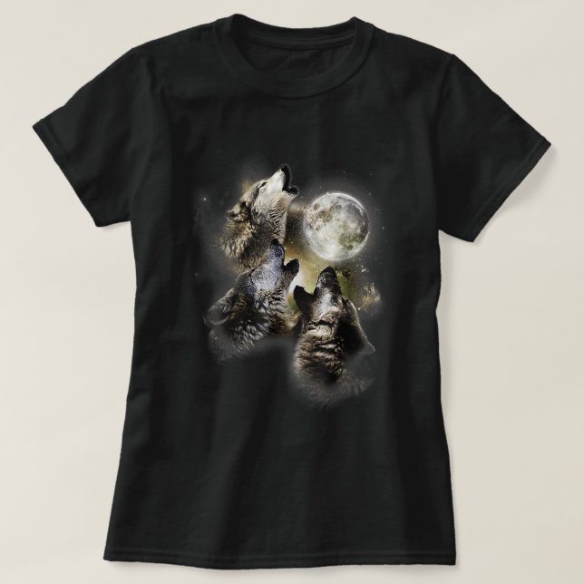 Aclamando En La Camiseta De Animales Wolves Wolf (Diseño del anverso)