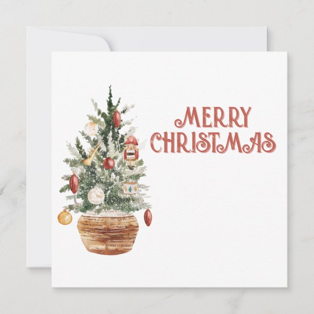 Acogedor árbol de Navidad vintage (Anverso)