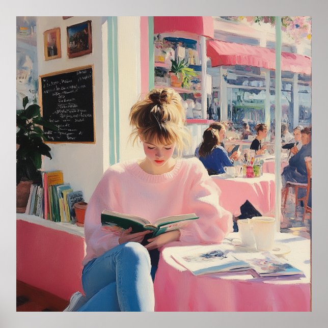 Acogedor Café Reading: Encantador arte de momentos (Frente)