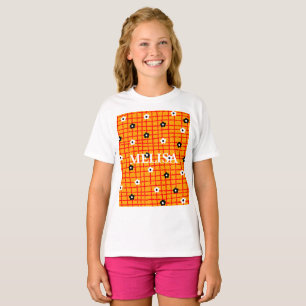 Acogedor Camisa de niño con patrón rojo de plante