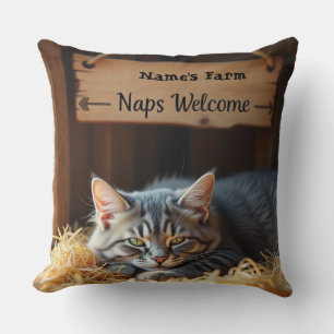 Acogedor Cojín decorativo de granja de gatos en Ba