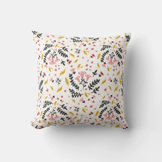 Acogedor con almohada de flores de otoño (Anverso)