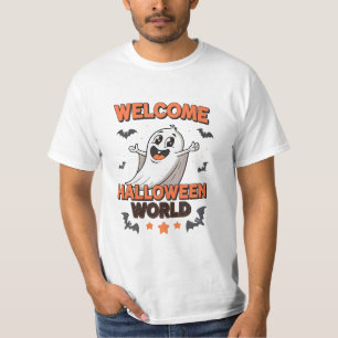 : Acogedor diseño único de camisetas de "bienvenid