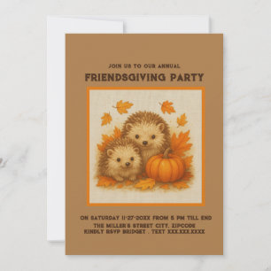 Acogedor Fall Hedgehog Friendg