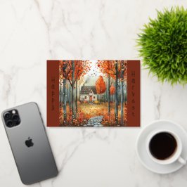 Acogedor Ilustracion forestal de otoño en la Casa 