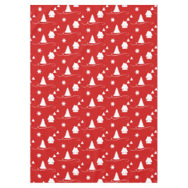 Acogedor mantel de vacaciones de invierno con patr