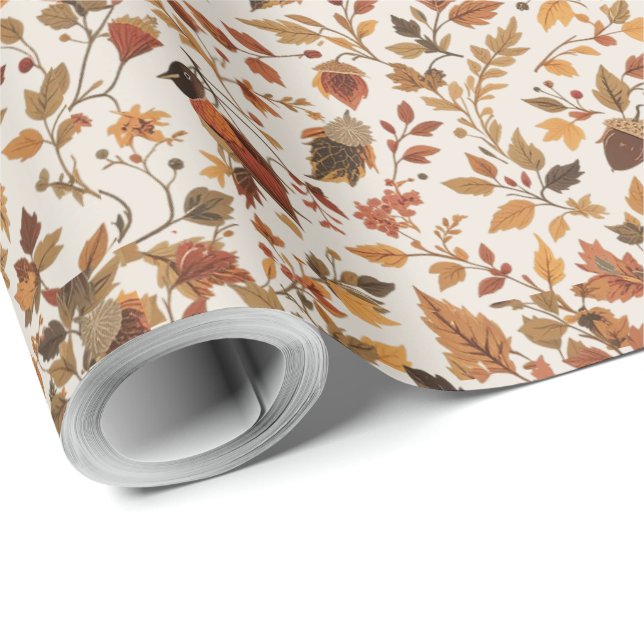 Acogedor papel de ajuste otoñal (Esquina del rollo)