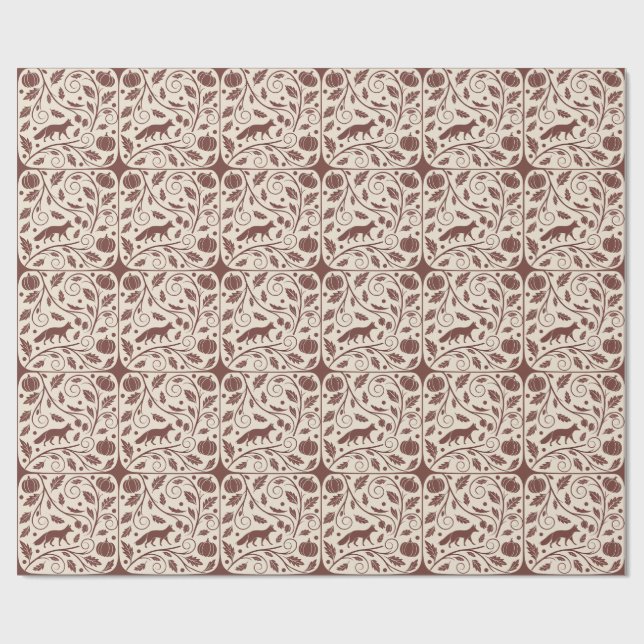 Acogedor papel de ajuste otoñal (Superficie plana)