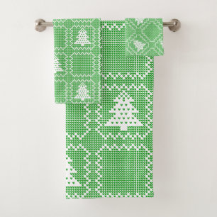 Acogedor patrón de suéter feo de árbol de Navidad