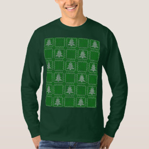 Acogedor patrón de suéter feo de árbol de Navidad 