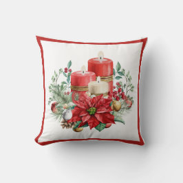 Acogedora almohada con velas