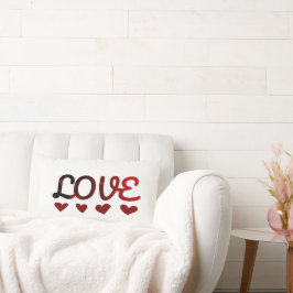 Acogedora almohada de San Valentín con diseño de a