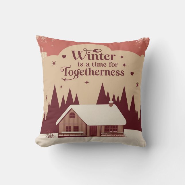 Acogedora almohada de vibraciones de invierno (Anverso)