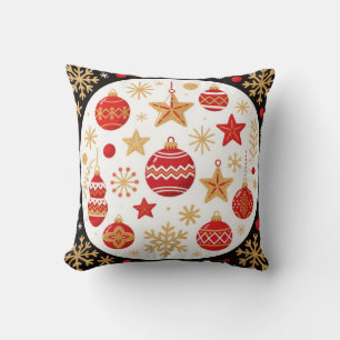 "Acogedora almohada decorativa con temática navide
