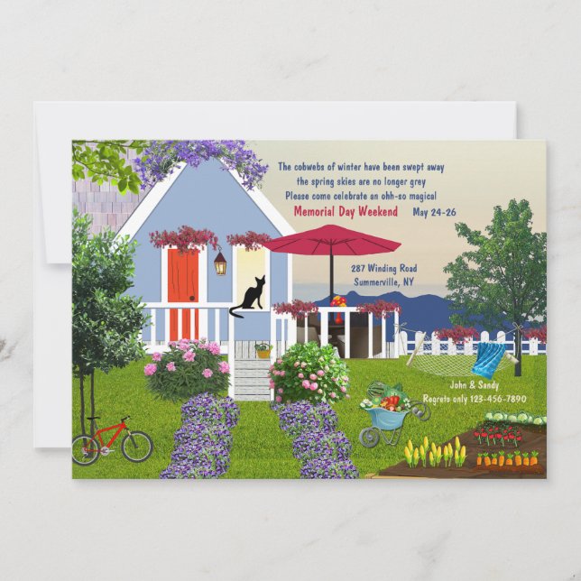 Acogedora invitación al jardín (Anverso)