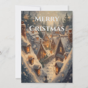 "Acogedora invitación plana de Navidades de Winter