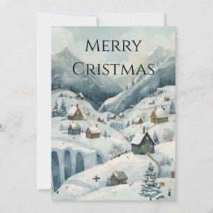 "Acogedora invitación plana de Navidades de Winter