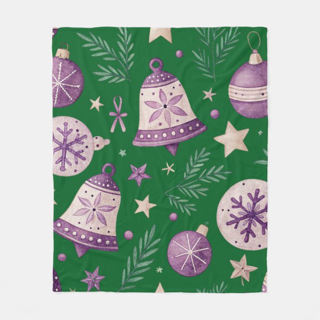 Acogedores Navidades flechan una manta con campana (Anverso)