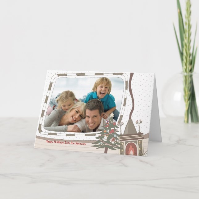 Acogedores Navidades reemplazan la tarjeta de feli (Anverso)