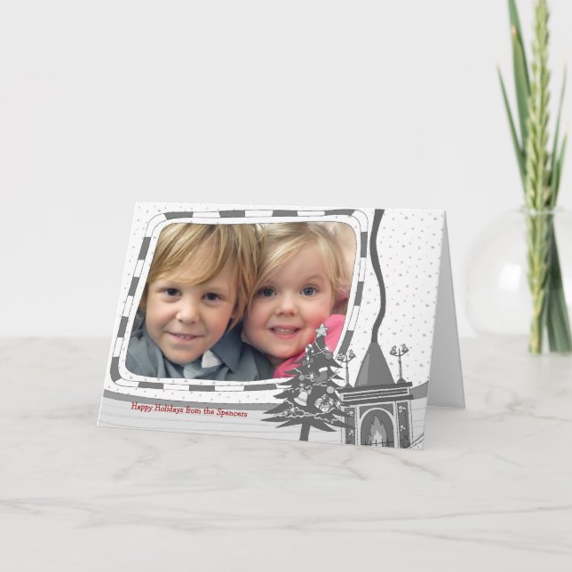 Acogedores Navidades reemplazan la tarjeta de feli (Anverso)