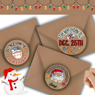 Acogedores Navidades rusos Kraft Pegatinas clásico