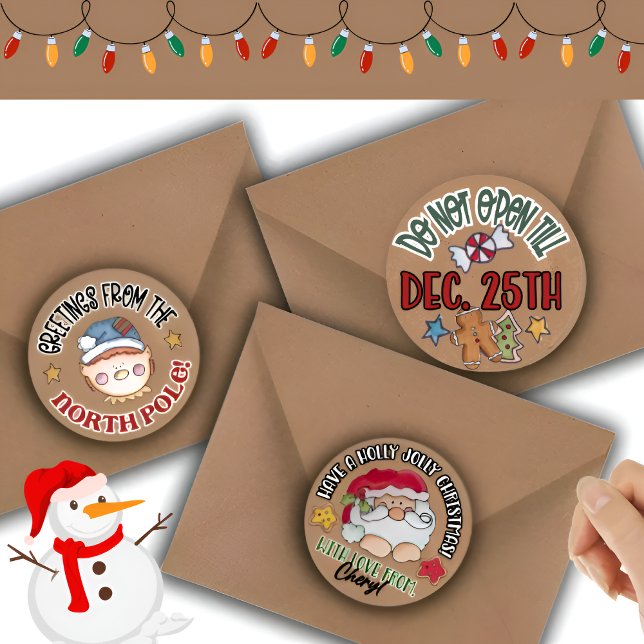 Acogedores Navidades rusos Kraft Pegatinas clásico (Subido por el creador)