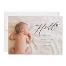 Acogida con amor Anuncio de nacimiento // Negro