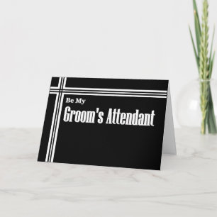 Acompañante del Novio Invitación de Boda con Rayas