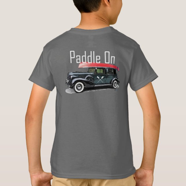 Acompañar Con Diseño De Coche Clásico - Camiseta B (Reverso)