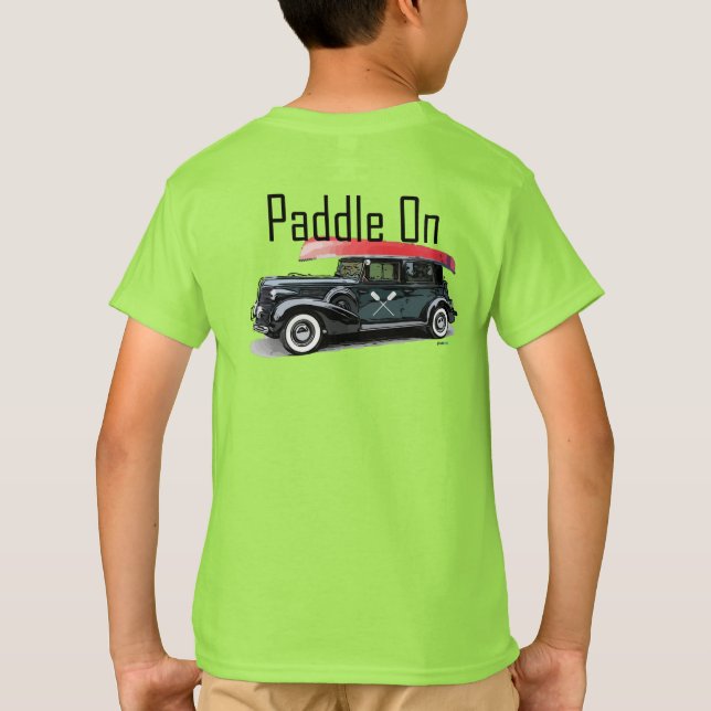 Acompañar Con Diseño De Coche Clásico - Camiseta B (Reverso)