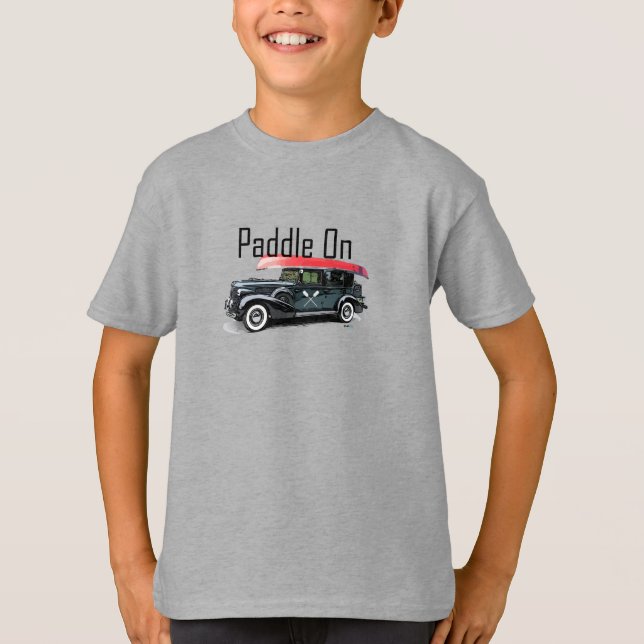 Acompañar Con Diseño De Coche Clásico - Camiseta B (Anverso)