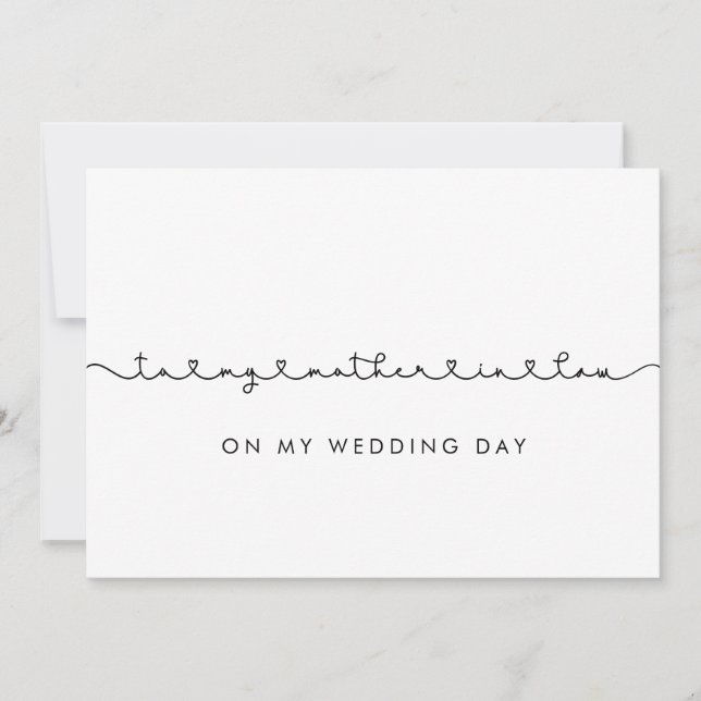 Acompáñele a mi suegra en mi tarjeta del día de bo (Anverso)