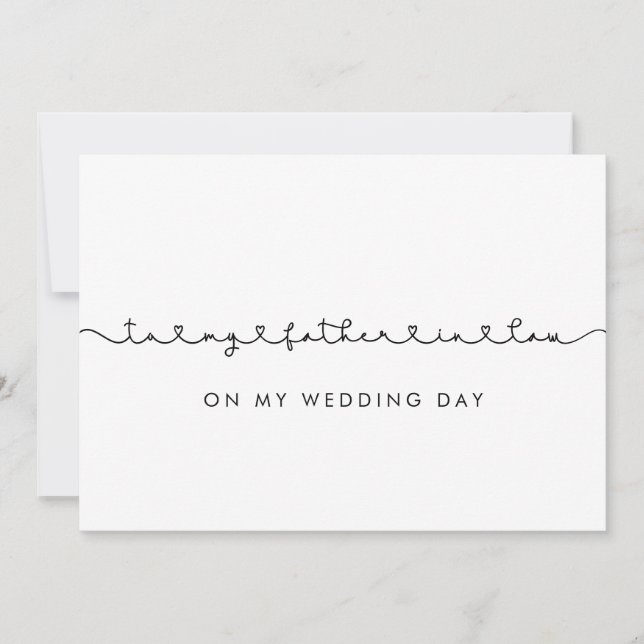 Acompáñele a mi suegro en mi tarjeta del día de bo (Anverso)