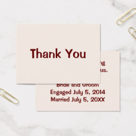 Acontecimiento Boda personalizado Gracias Tarjetas