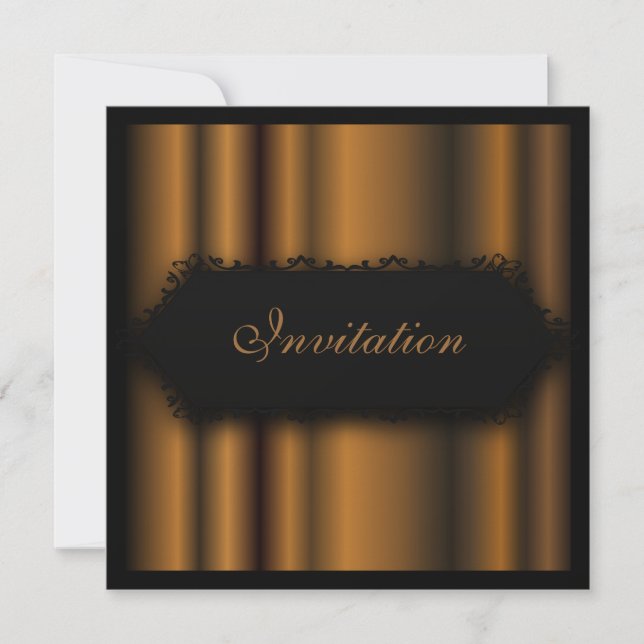 Acontecimientos elegantes Invitación en negro choc (Anverso)