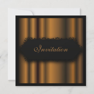 Acontecimientos elegantes Invitación en negro choc