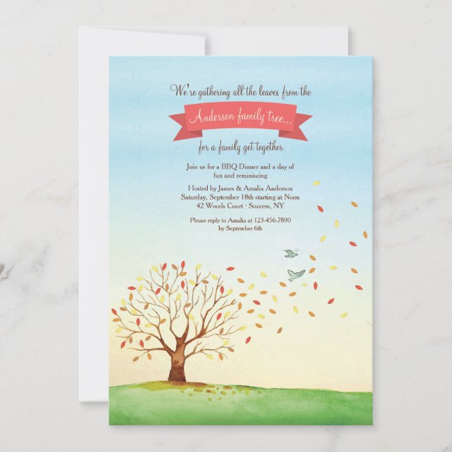 Acopio de la invitación de la reunión de familia (Anverso)