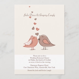 Acoplado casando la invitación de la cena del