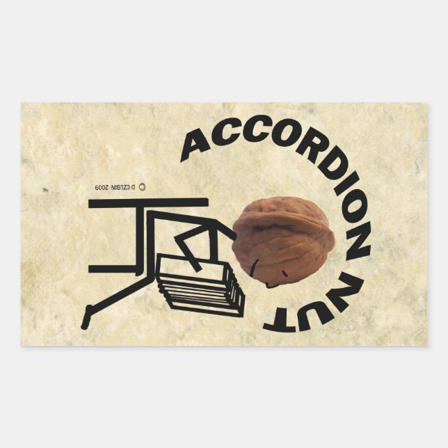 ¡Acordeón Nut! Pegatina rectangular (Anverso)
